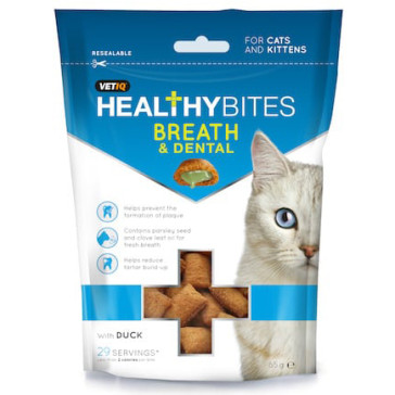 Mark & Chappell Healthy Bites Breath & Dental Cat Treats - 65g