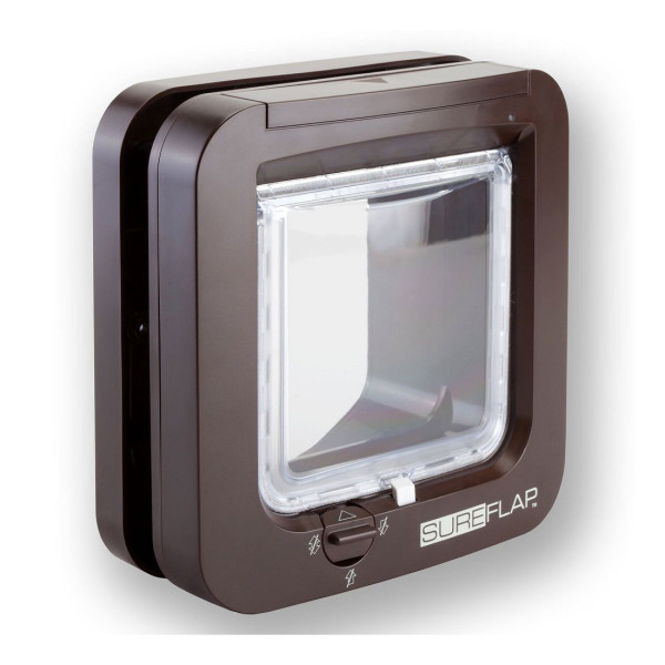 dog door with microchip sensor