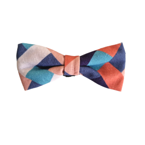 Dog's Life Checkered Pink & Blue Pet Bow Tie