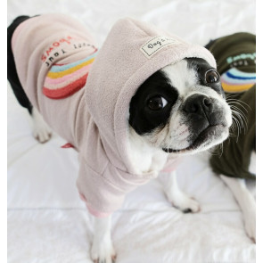 Dog's Life Count Your Rainbows Dog Hoodie - Pink
