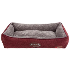 Scruffs Self-Heating Thermal Lounger Cat Bed - Burgundy 