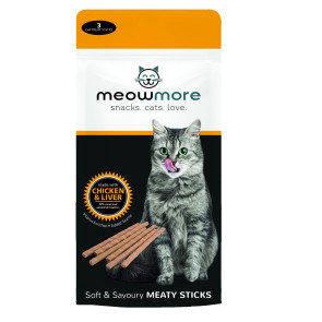 Meow More Chicken & Liver Cat Treat - 15g