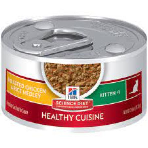 Hill's Optimal Care Roasted Chicken & Rice Medley Canned Kitten Food