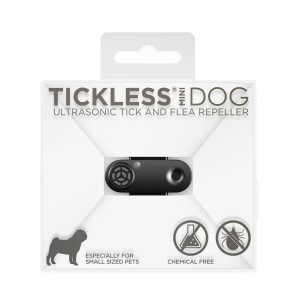 Tickless Mini Ultrasonic Tick and Flea Repeller for Dogs - Black