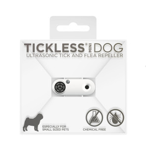 Tickless Mini Ultrasonic Tick and Flea Repeller for Dogs - White
