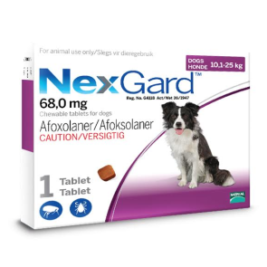 NexGard Large Dog 10-25kg Chewable Tick & Flea Tablet