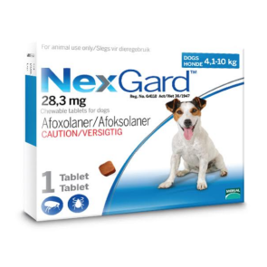 NexGard Medium Dog 4-10kg Chewable Tick & Flea Tablet