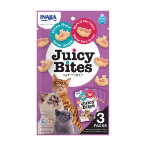 Juicy Bites Shrimp & Seafood Mix Cat Treats - 3 Pack