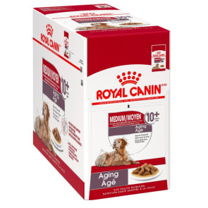 Royal Canin Medium Adult Adult Ageing 10+ Wet Food Pouches - 10x140g