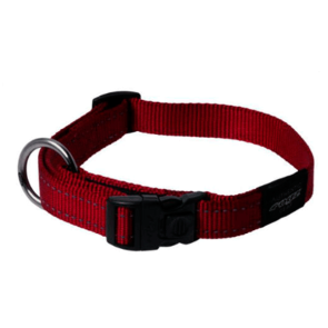 Rogz Utility Side Release Reflective Dog Collar-Red