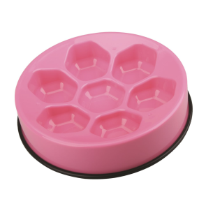 M-Pets Anti-scoff Cavity Slow Feeder Bowl - Pink