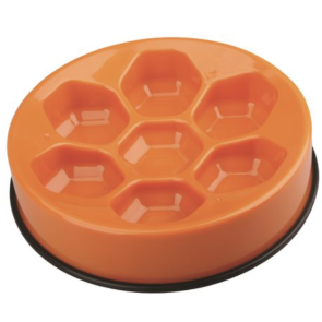 M-Pets Anti-scoff Cavity Slow Feeder Bowl - Orange
