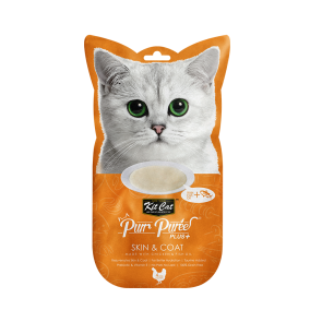 Kit Cat Purr Puree Plus+ Chicken Skin & Coat Care Cat Treats