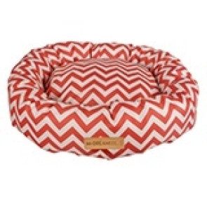 Tasmanian Round Cushioned Cat Bed-Red